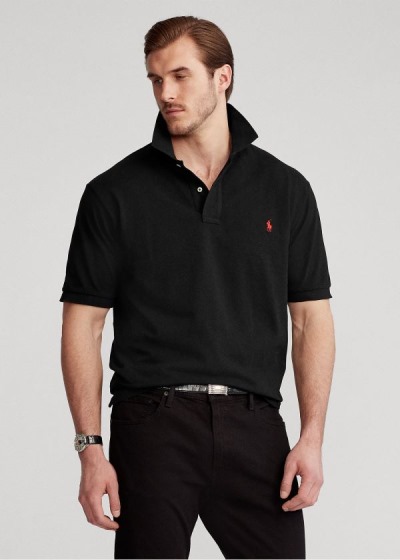 Camisa Polo Polo Ralph Lauren Hombre Negros / Rojos - Classic Fit Mesh - YXJSL7183